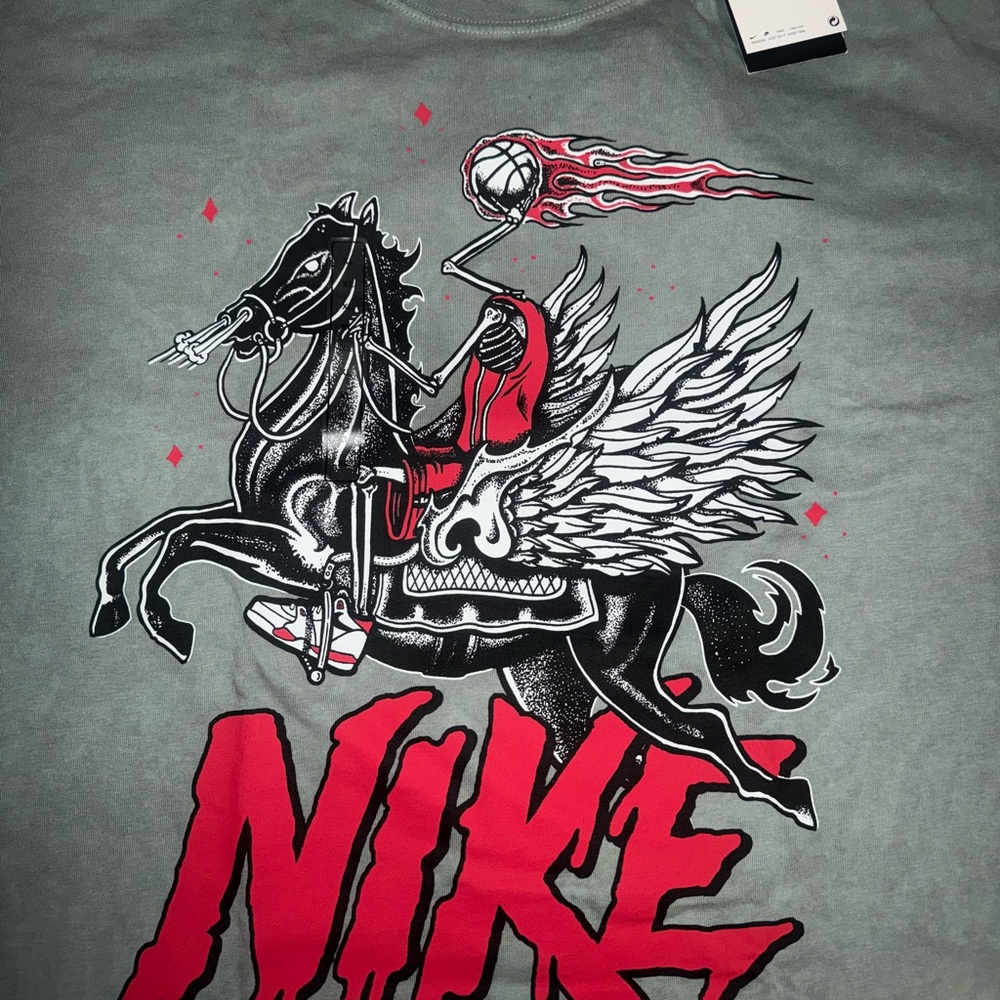 Nike Max90 Skeleton Rider Men's Pewter Gray T-Shirt Sz XL - Picture 2 of 4